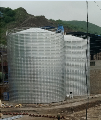 通辽粮食钢板仓的安装全过程不用热焊接